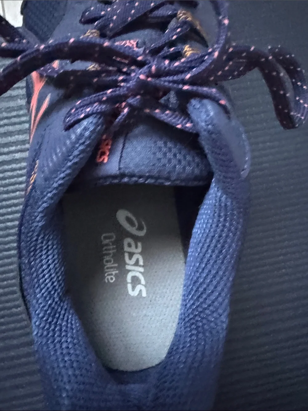 Asics Navy Sneakers with Coral Accents - Picture 10 of 10